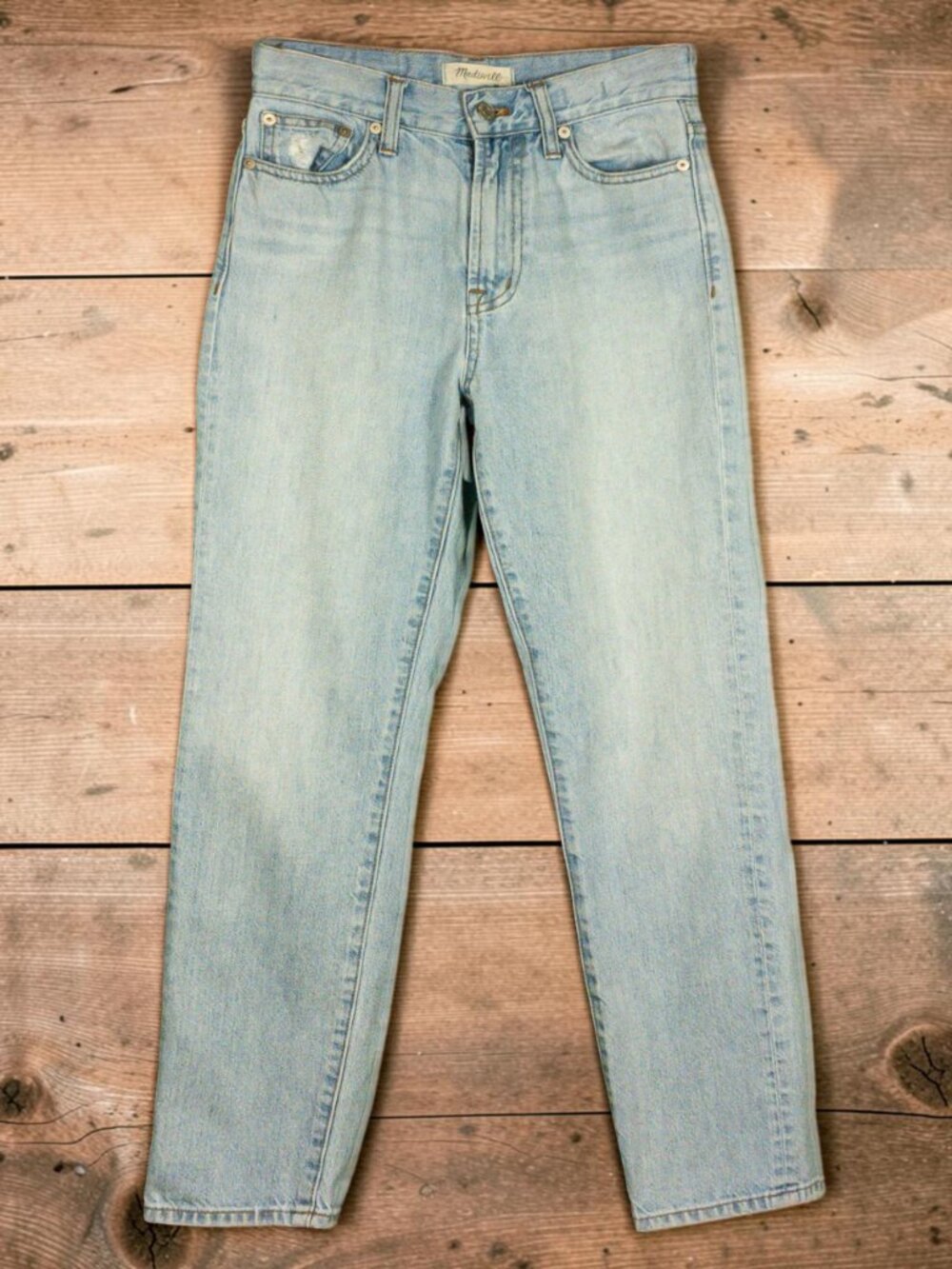 Madewell The Perfect Summer Jean High Rise Straight Light Wash Sz 24